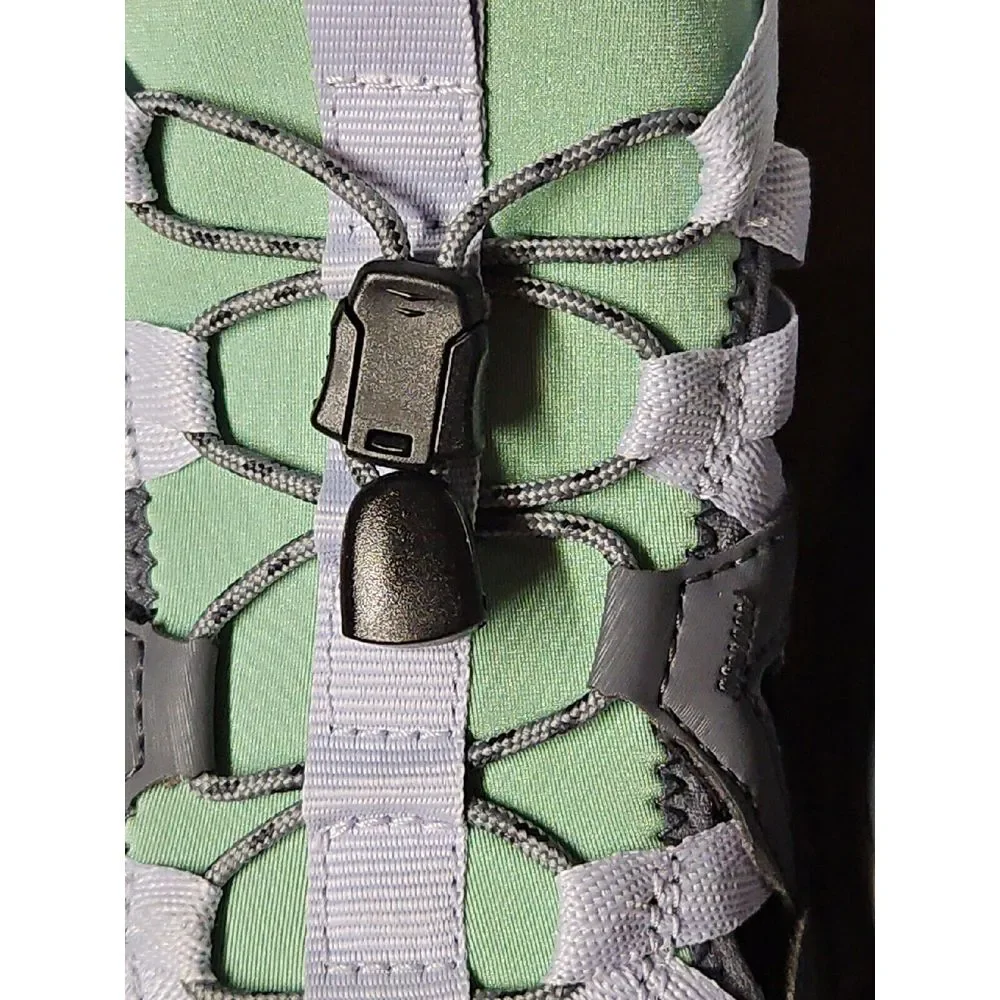 Merrell Women Hydrotrekker Sport Sandal Grey Turbulence Aqua Bungee Lace Up 5.5‎